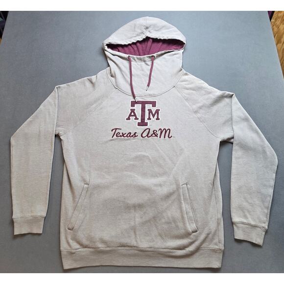 Texas A&M Aggies Hoodie Cowl Neck Womens Size XL Pullover Pocket Colosseum - Picture 1 of 7
